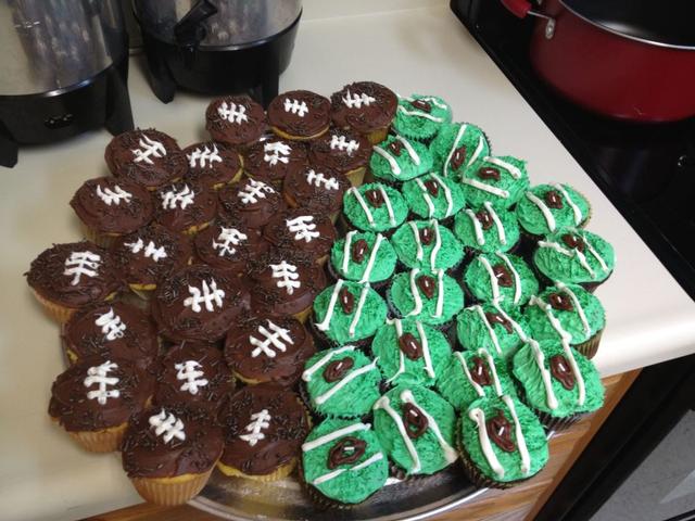 Cupcakes for the Carmel Ambulance Superbowl Party 2012